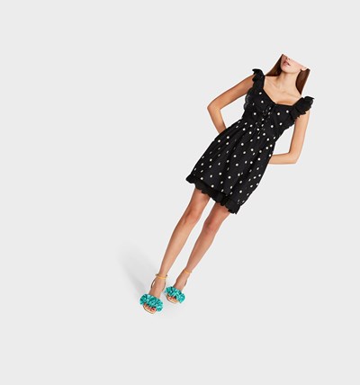 Black Women's Betsey Johnson Daisies On The Daily Dress | CKQPFNZ-98