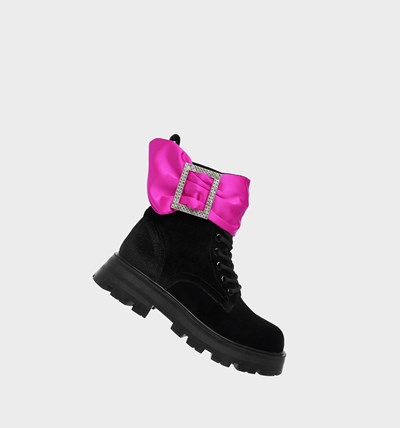 Black Women's Betsey Johnson Dozer Boots & Booties | UHCJSRK-15