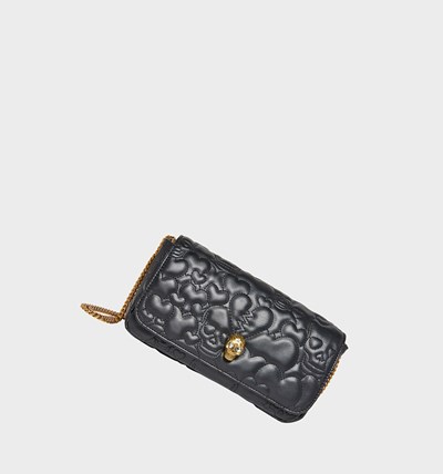 Black Women's Betsey Johnson Quilted With Skull Crossbody Bags | RYFLZAD-08