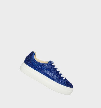 Blue Women's Betsey Johnson Sidny Sneakers | IEOBCXY-30