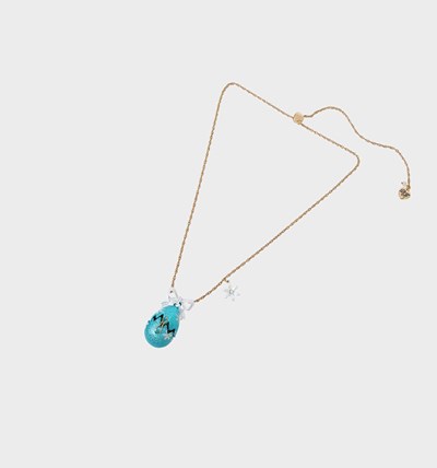 Blue Women's Betsey Johnson Spring Fling Egg Slider Necklaces | OENFHJS-02