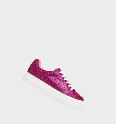 Fuchsia Women's Betsey Johnson Sidny Sneakers | RHJWILU-75