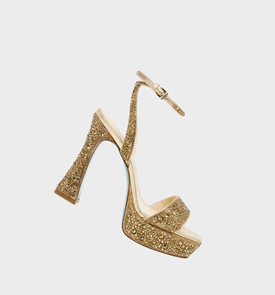 Gold Women's Betsey Johnson Sb-beth Heels | PNVFZJD-70