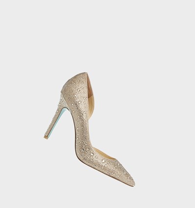 Gold Women's Betsey Johnson Sb-hazil Dusty Heels | REZOSNL-48