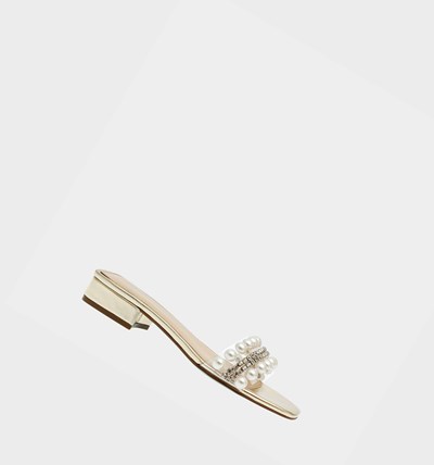 Gold Women's Betsey Johnson Sb-madge Sandals | IFNCOPL-17