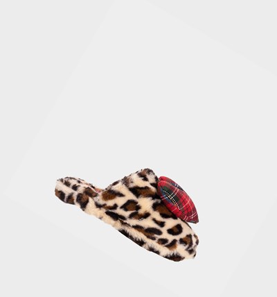 Leopard Women's Betsey Johnson Cozy Heart Slippers | GUXIDRE-14