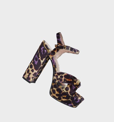 Leopard Women's Betsey Johnson Melanni Heels | XTUYFBN-89