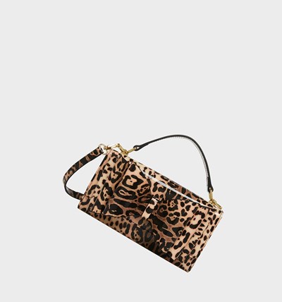 Leopard Women's Betsey Johnson Slg Bow Crossbody Bags | AMRKDFQ-53