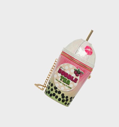 Multicolor Women's Betsey Johnson Kitsch Bubble Tea Crossbody Kitsch Bags | RVPAZJT-48