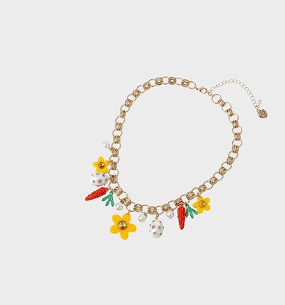 Multicolor Women's Betsey Johnson Spring Fling Drama Necklaces | DPQWKVO-41