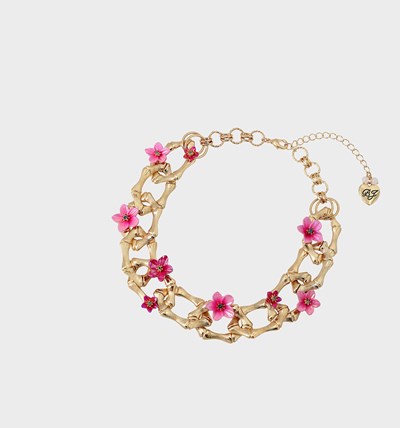 Pink Women's Betsey Johnson Island Time Statement Necklaces | YSGLWXQ-71