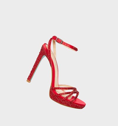 Red Women's Betsey Johnson Sb-adde Heels | NTOCEPI-59