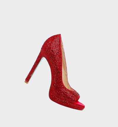 Red Women's Betsey Johnson Sb-dane Heels | WYUPMXR-13