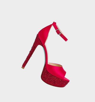 Red Women's Betsey Johnson Sb-karma Heels | MORHAIJ-27