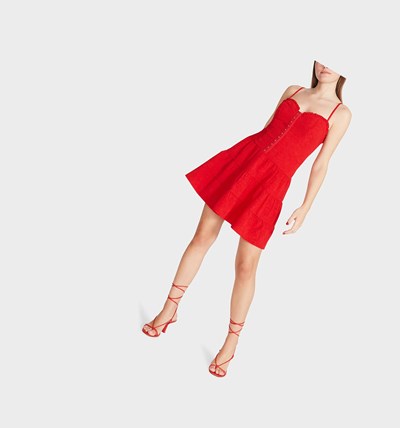 Red Women's Betsey Johnson Seeing Mini Dress | NUQXGDB-73