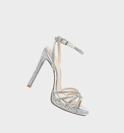 Silver Women's Betsey Johnson Sb-adde Heels | TQYMANL-51