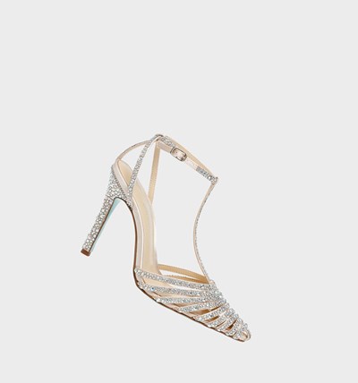 Silver Women's Betsey Johnson Sb-ali Heels | UXGCTIK-43