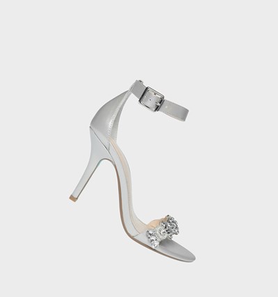 Silver Women's Betsey Johnson Sb-erin Heels | ZPUXEHJ-07