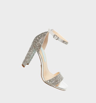 Silver Women's Betsey Johnson Sb-rina Heels | HPIBCVO-24