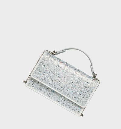 Silver Women's Betsey Johnson Sparkler Convertible Bag Crossbody Bags | WOLJSAY-14