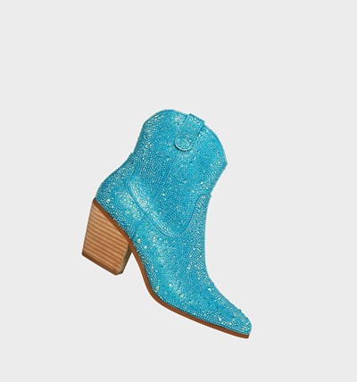 Turquoise Women's Betsey Johnson Sb-diva Cowboy Boots | YPEMKJT-29