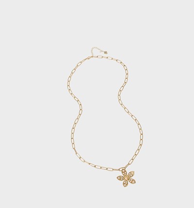 White Women's Betsey Johnson Betseyton Flower Pendant Necklaces | GAEUNBO-35