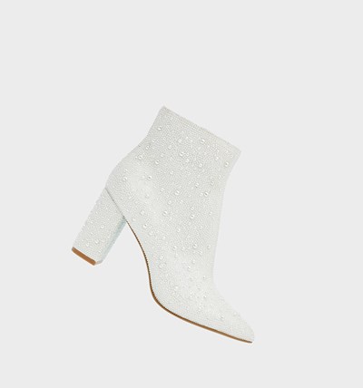 White Women's Betsey Johnson Cady Boots & Booties | FRPZKYN-10