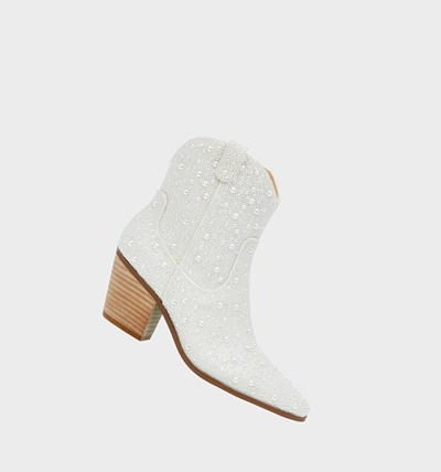 White Women's Betsey Johnson Sb-diva Boots & Booties | XKQPBFI-40