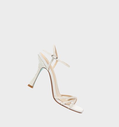 White Women's Betsey Johnson Sb-piprr Heels | FYVXUHR-80