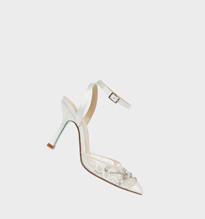 White Women's Betsey Johnson Sb-zola Heels | OIQUZFM-20