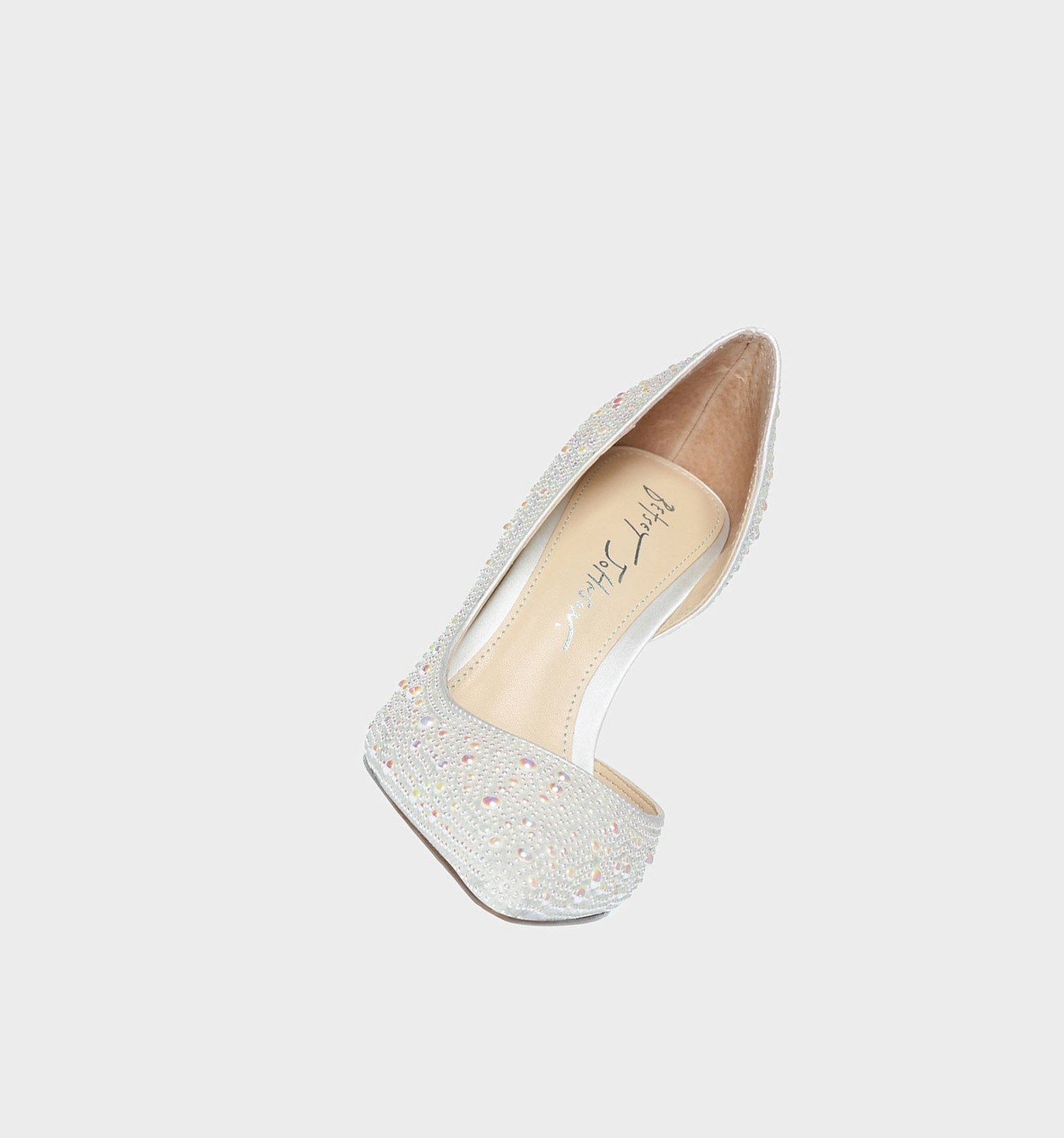 Beige Women's Betsey Johnson Sb-hazil Pearl Heels | CTOQYGI-93