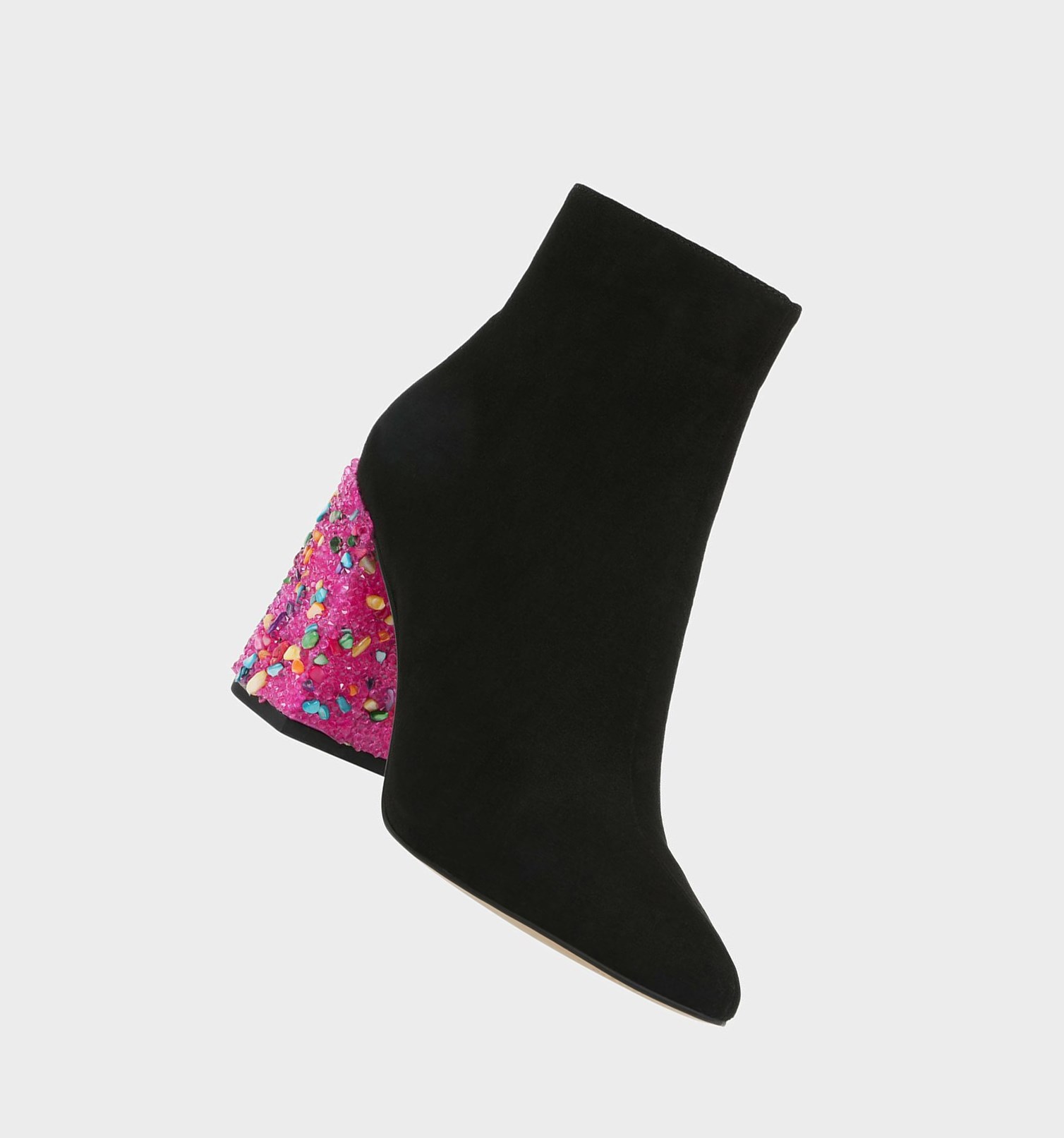 Black / Pink Women's Betsey Johnson Kassie Boots & Booties | DALQMFC-76