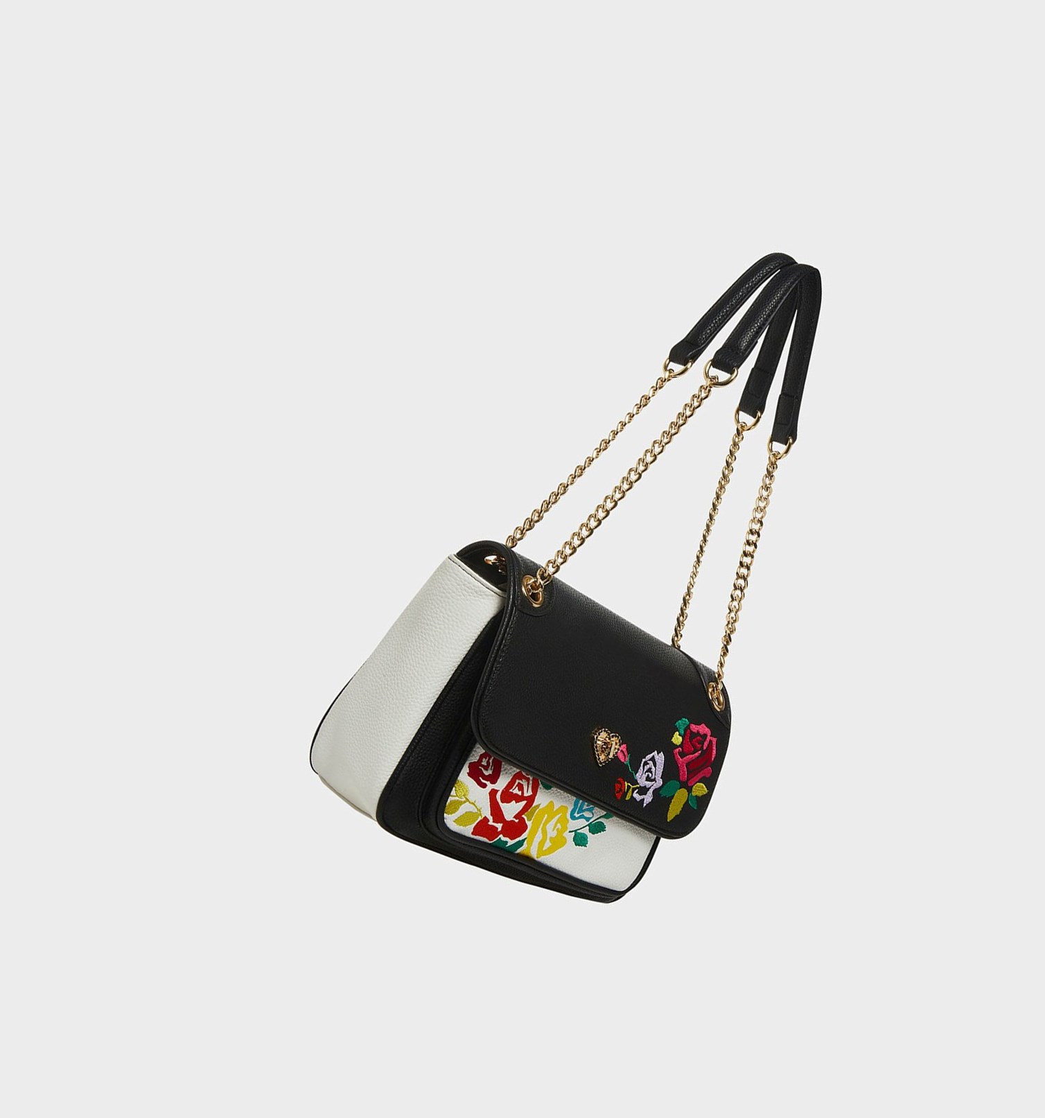 Black / White Women's Betsey Johnson All In Bloom Shoulder Bags | IZVKOQF-30