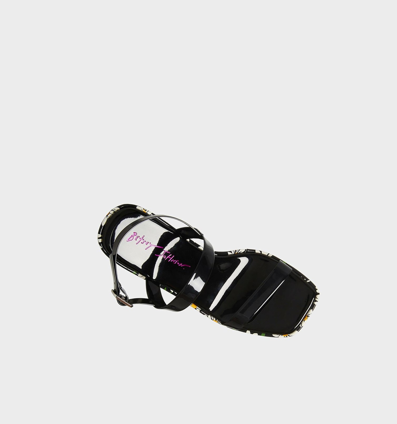 Black / White Women's Betsey Johnson Landry Sandals | AWNDBTX-43