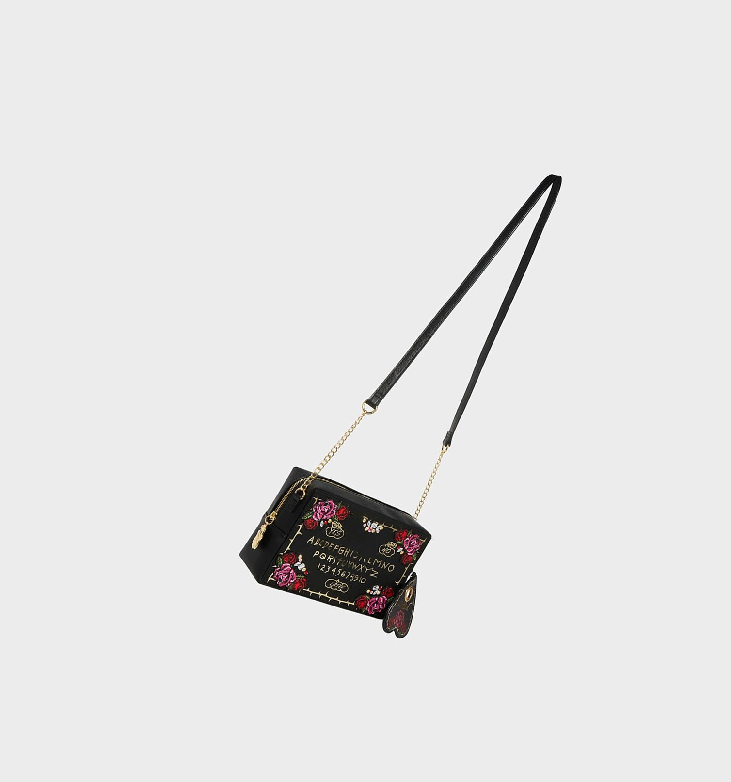 Black Women's Betsey Johnson Kitsch Ouija Board Crossbody Bags | ZAFNXDO-56