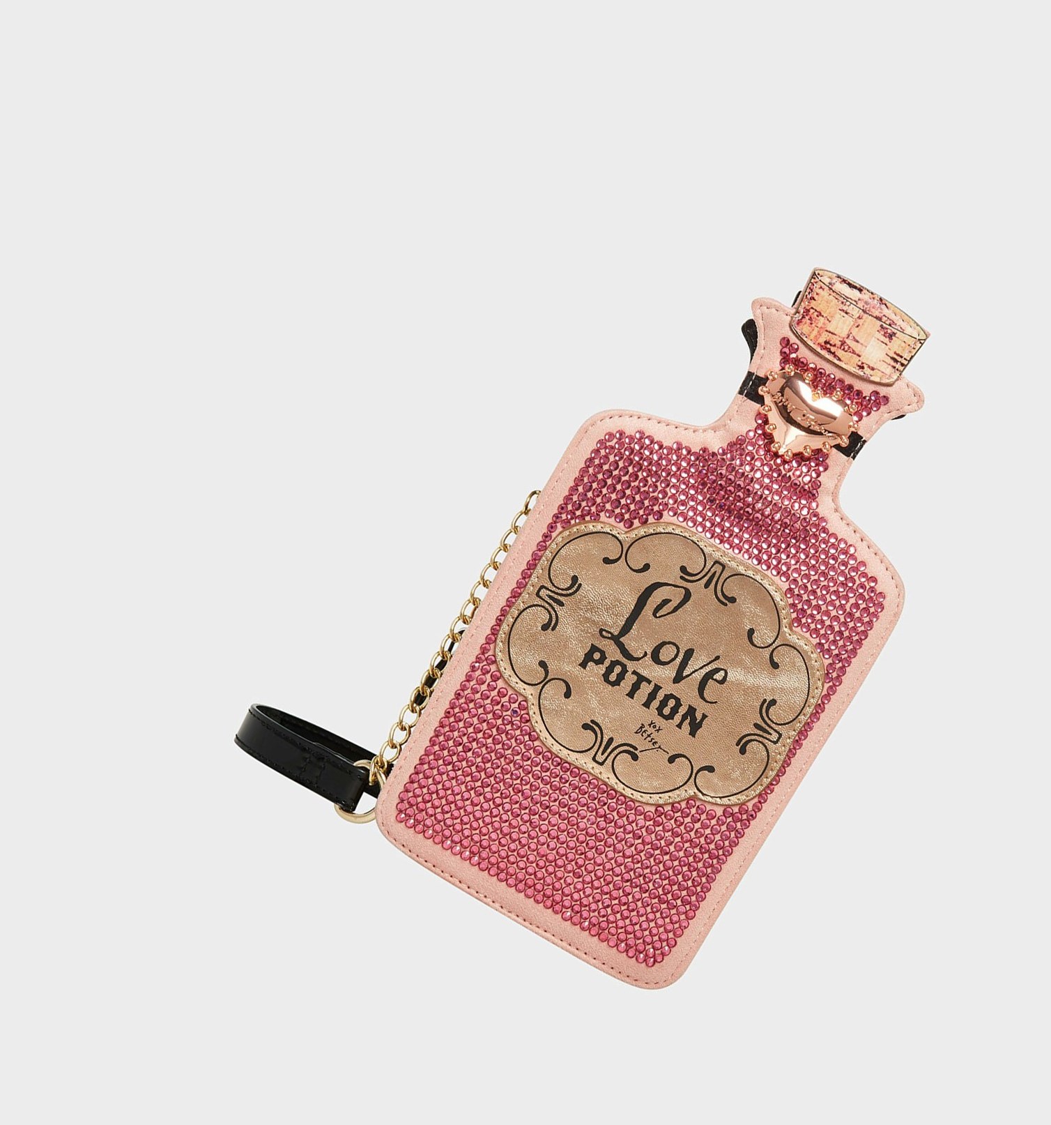 Black Women\'s Betsey Johnson Kitsch Poison Or Love Potion Crossbody Kitsch Bags | ZFNWAIV-97