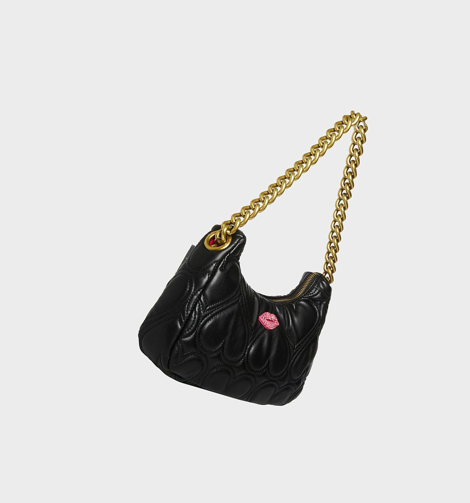 Black Women's Betsey Johnson Smooches Shoulder Bags | BJPZIGE-47