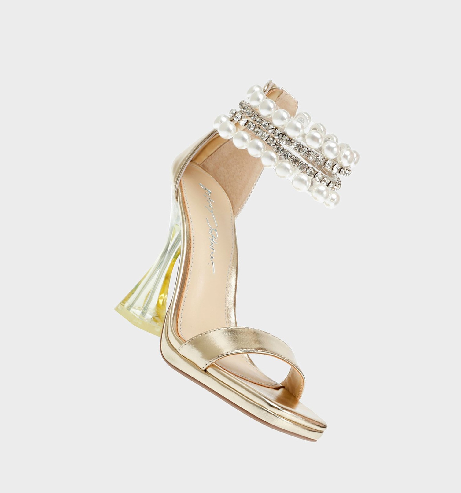 Gold Women's Betsey Johnson Rider Heels | KESIBPT-03