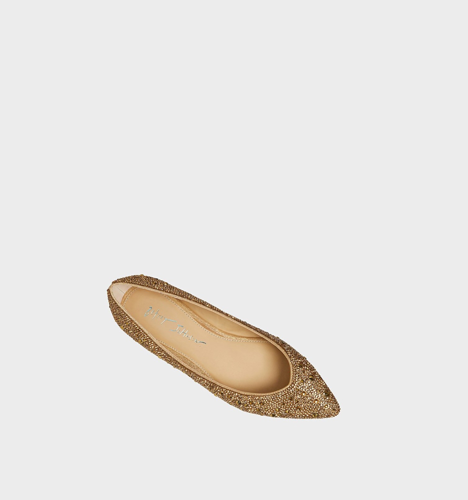 Gold Women's Betsey Johnson Sb-jude Flats | EYTUOSR-85