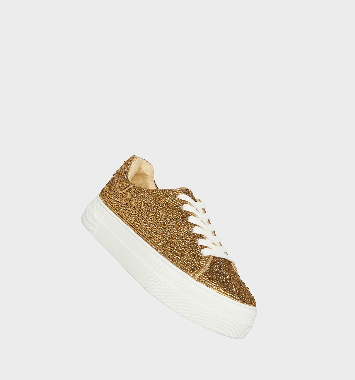 Gold Women's Betsey Johnson Sidny Sneakers | UJKDVSM-32