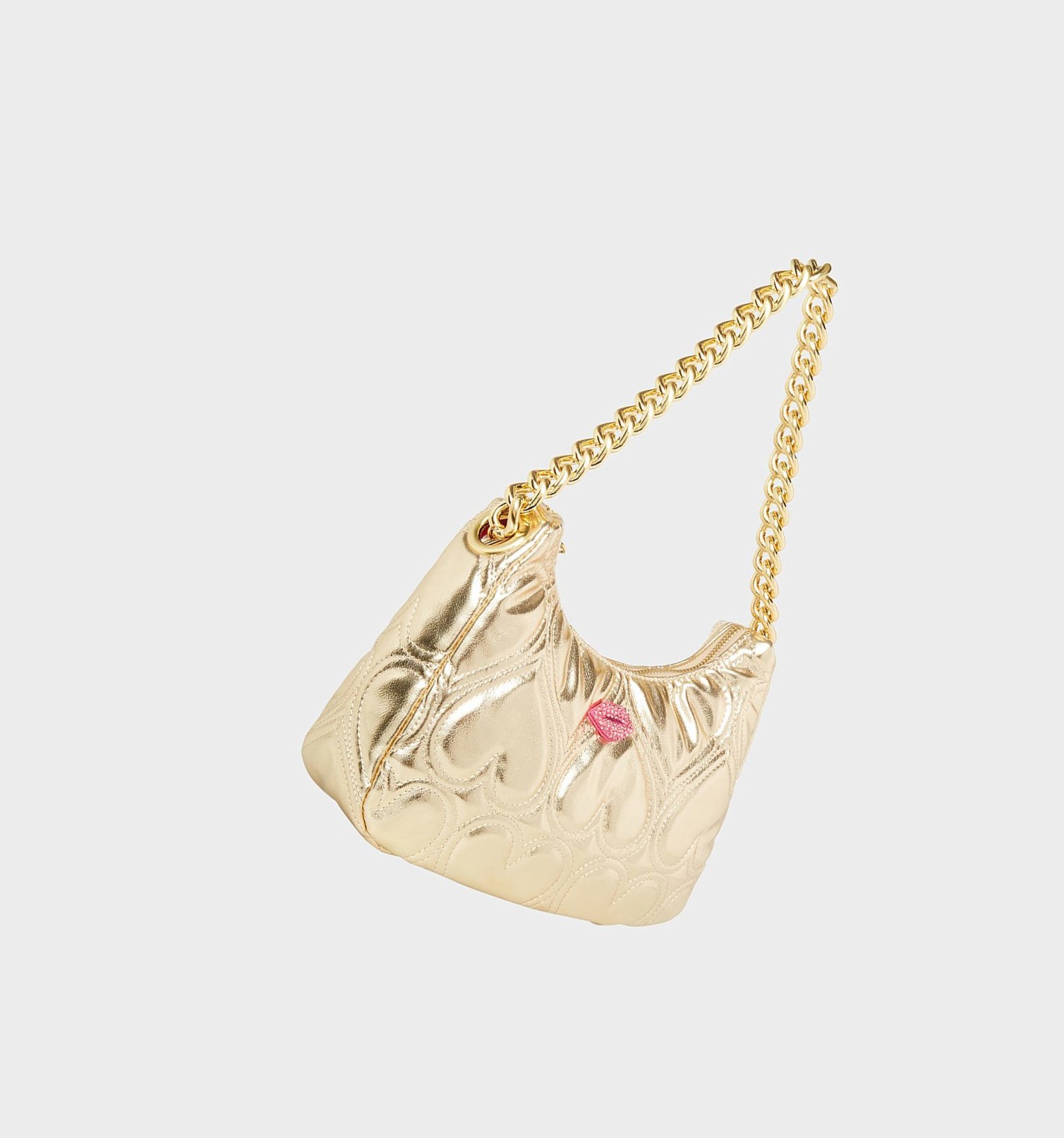 Gold Women's Betsey Johnson Smooches Shoulder Bags | QCGPHXT-40