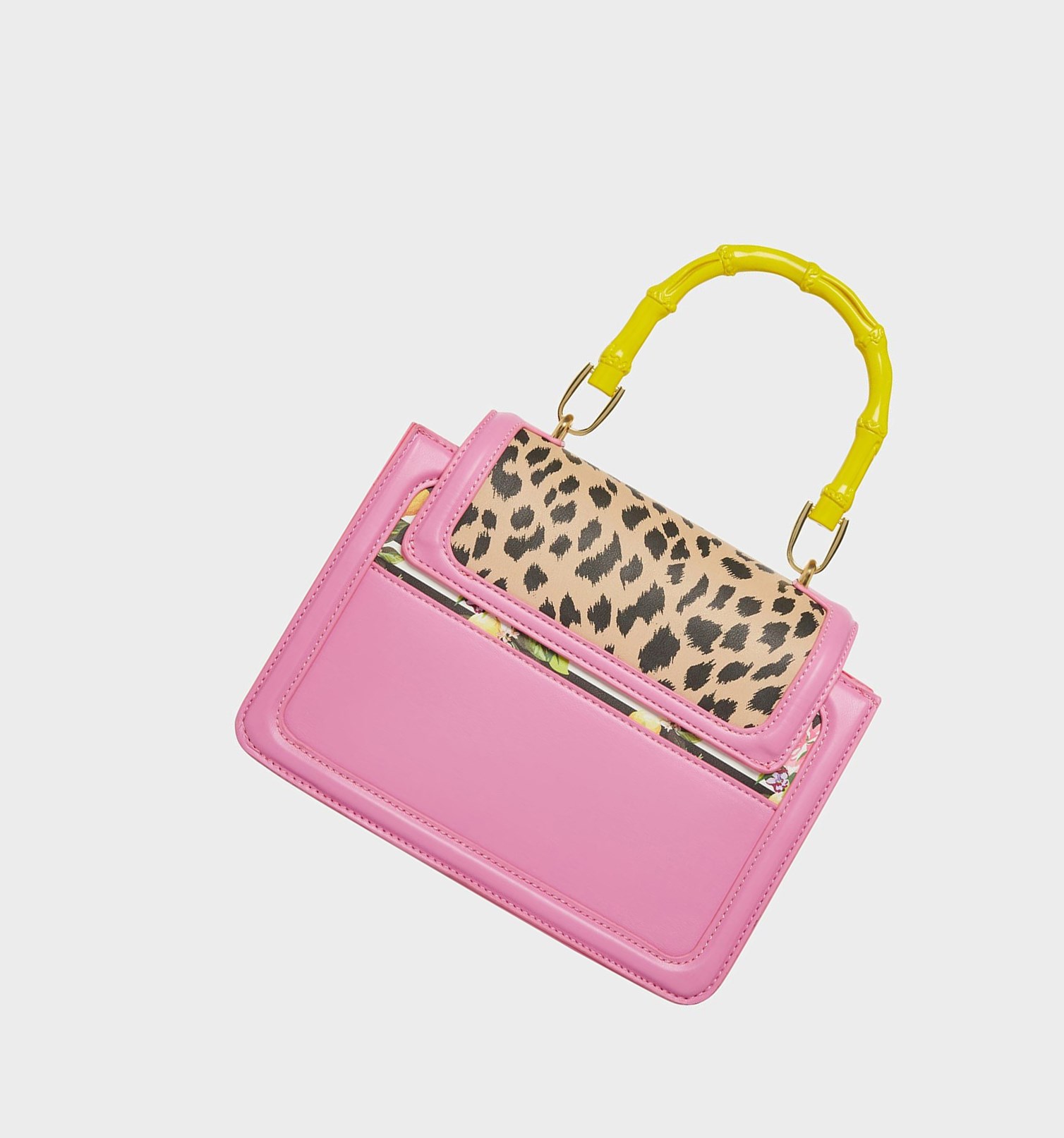 Leopard Women's Betsey Johnson Get A Grip Bamboo Handle Bag Shoulder Bags | TEGUQZL-85