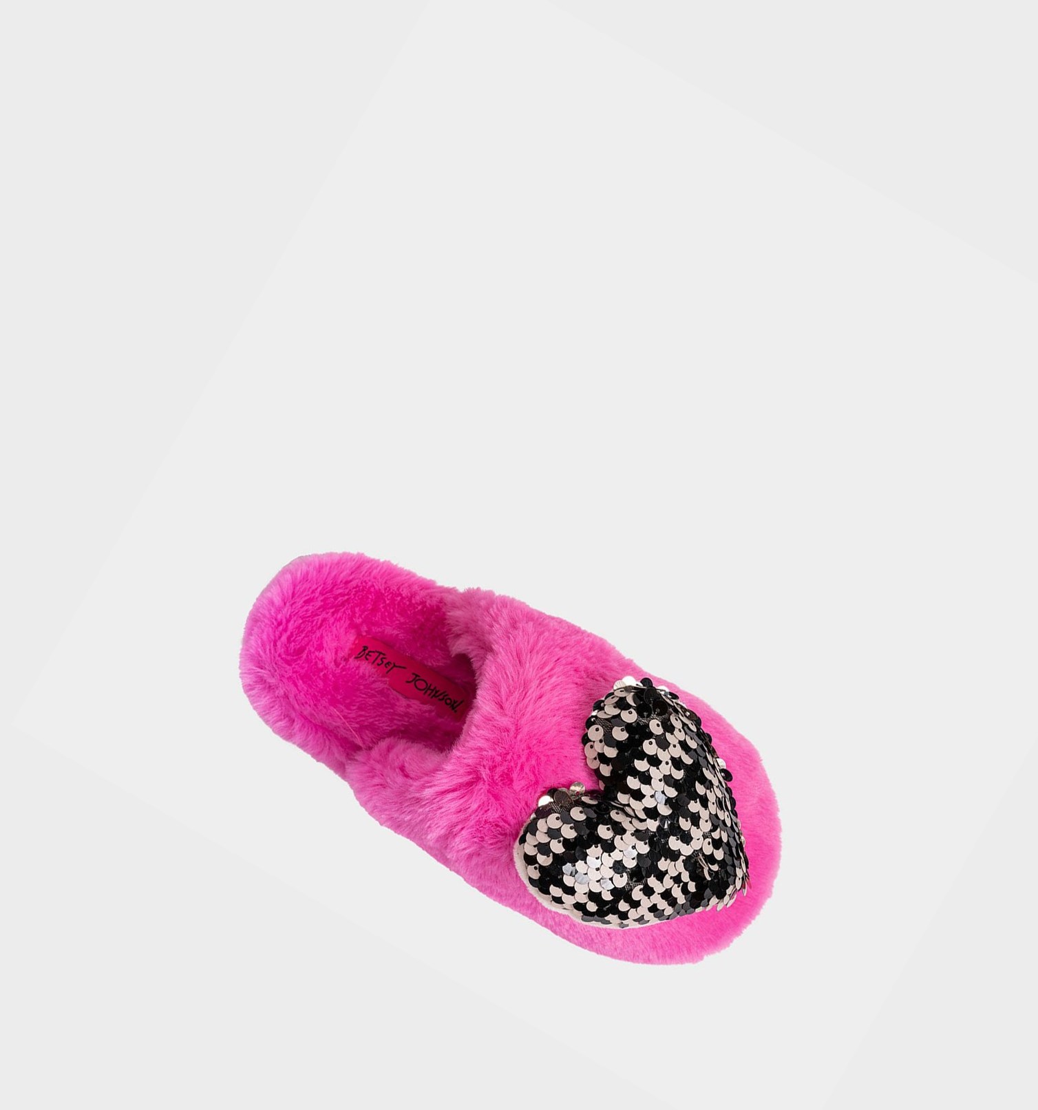 Pink Women's Betsey Johnson Cozy Heart Slippers | QWLHEZA-24