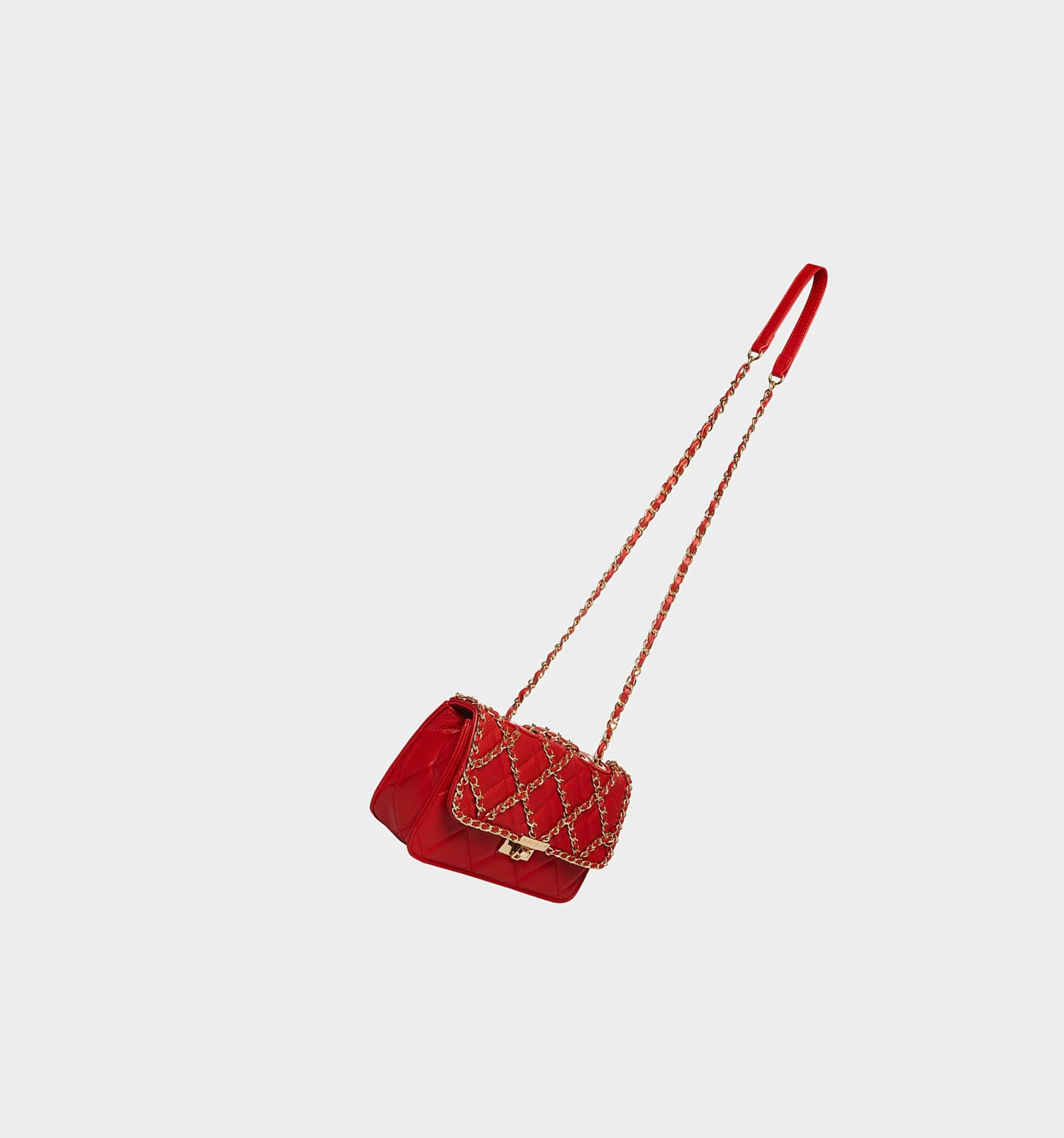 Red Women's Betsey Johnson Chains Of Love Crossbody Bags | DXAECLG-19