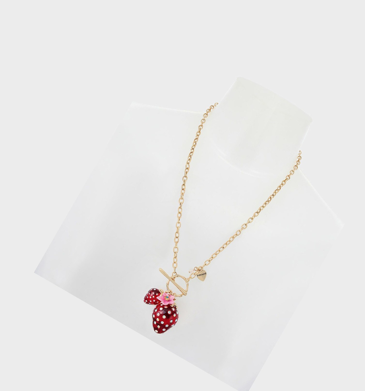 Red Women's Betsey Johnson Island Time Strawberry Necklaces | SAJKBVI-69