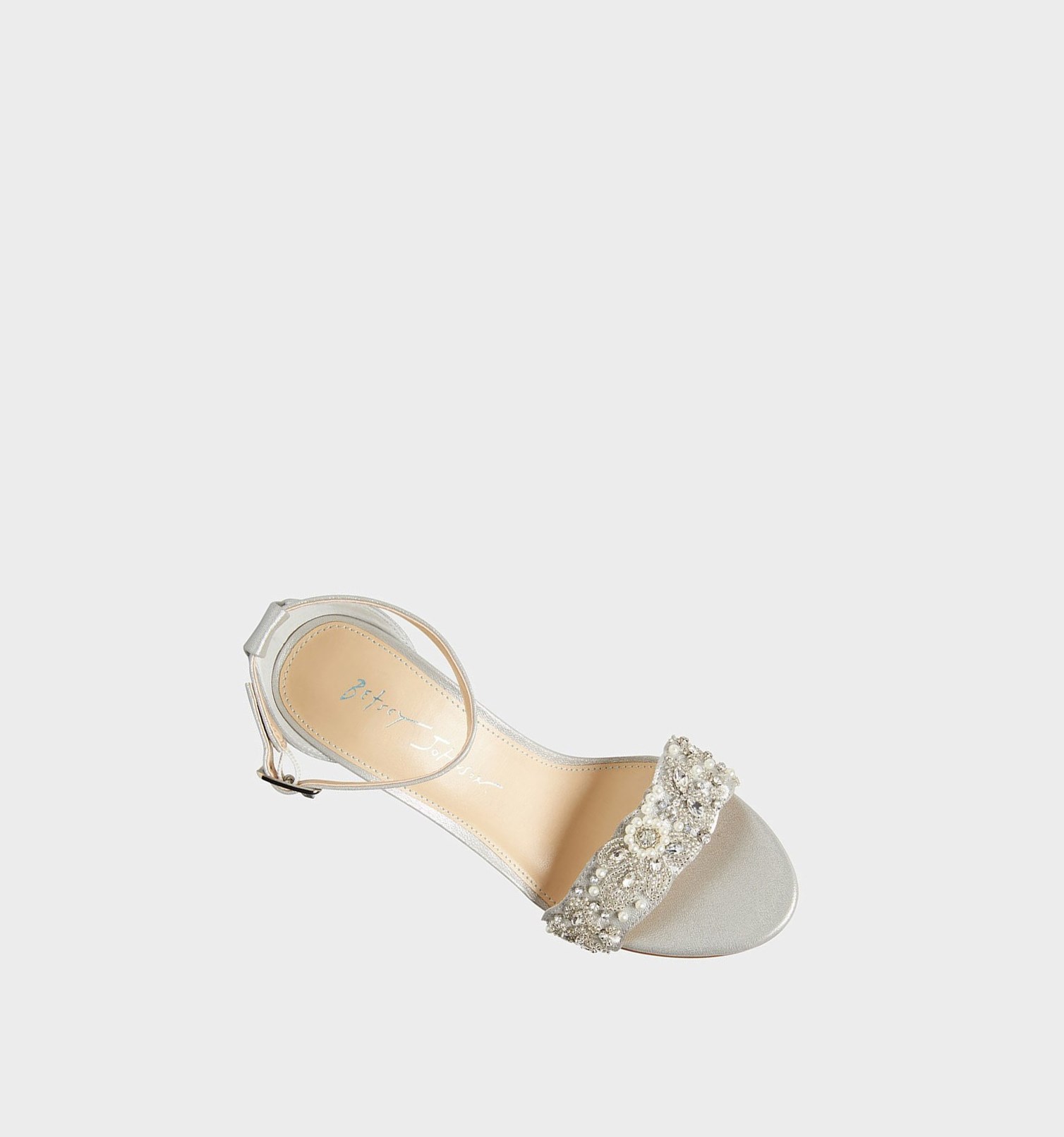 Silver Women's Betsey Johnson Devan Heels | ISRNYPE-01