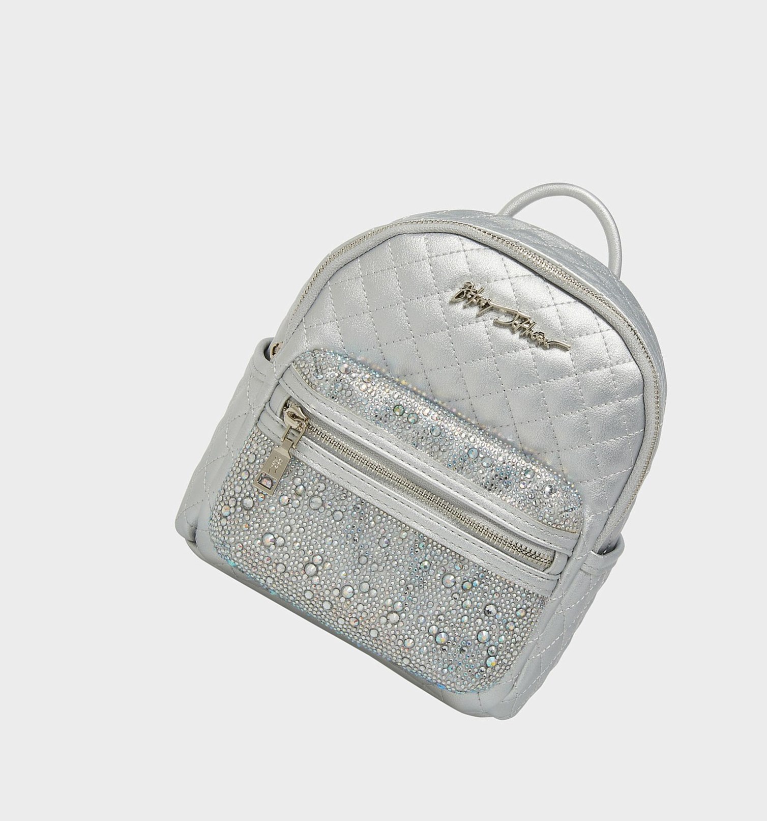 Silver Women\'s Betsey Johnson Glam Squad Mini Backpack | FBHMILZ-25