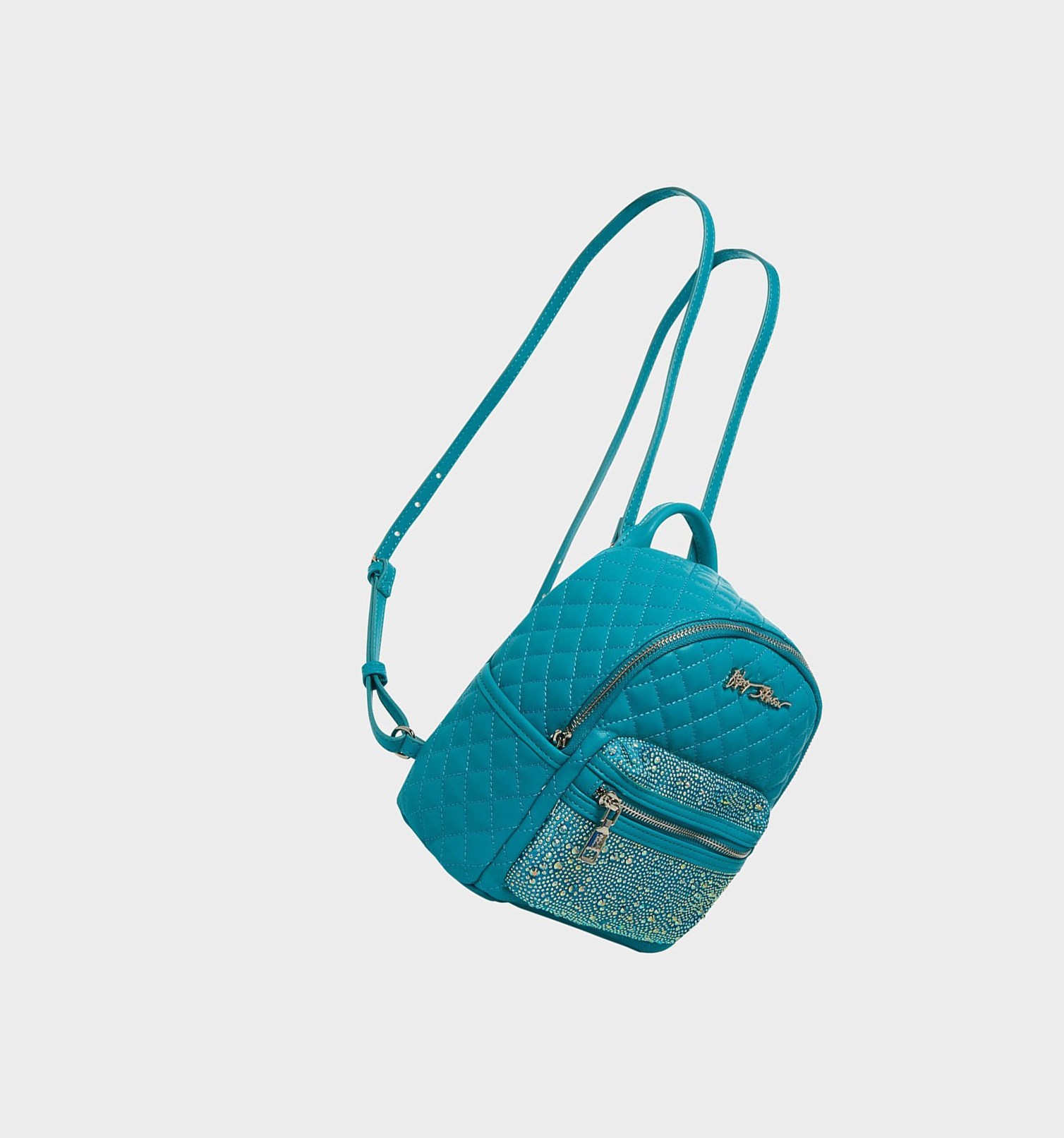 Turquoise Women's Betsey Johnson Glam Squad Mini Teal Backpack | BFVYGWM-05