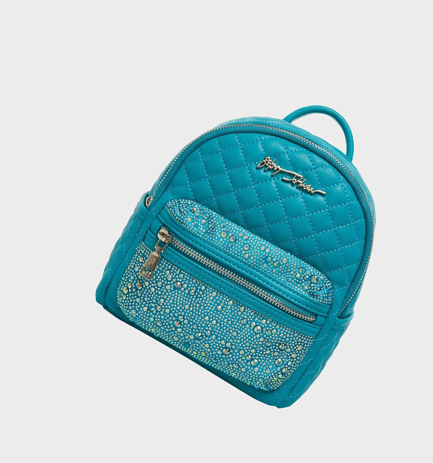 Turquoise Women\'s Betsey Johnson Glam Squad Mini Teal Backpack | BFVYGWM-05