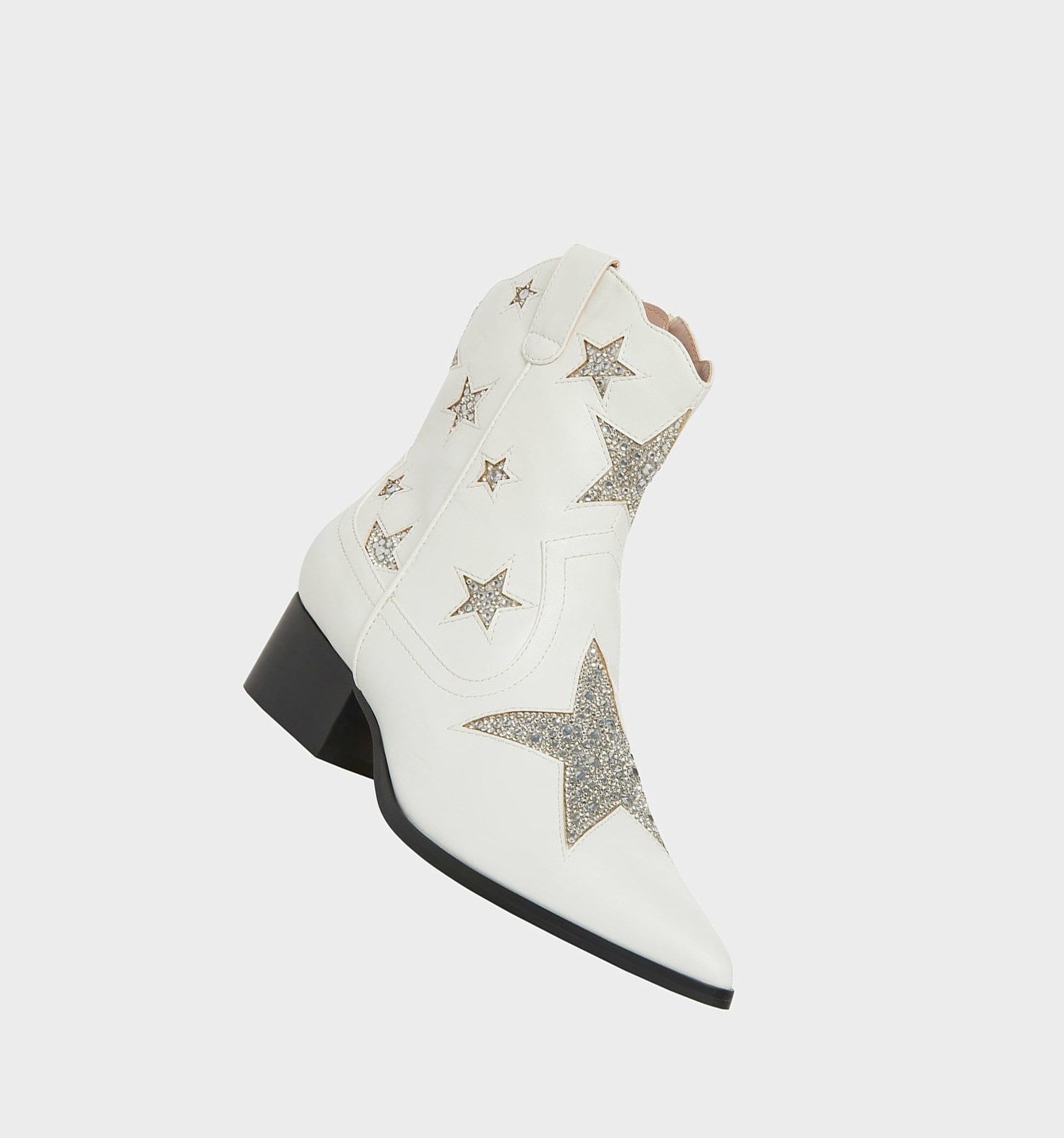 White Women's Betsey Johnson Edison Cowboy Boots | LOHDRWX-35